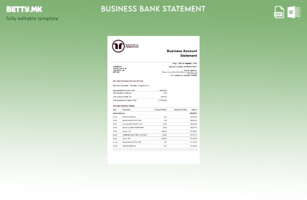 модерен стил Banco de la Producción организација што проверува извод на сметка Ш